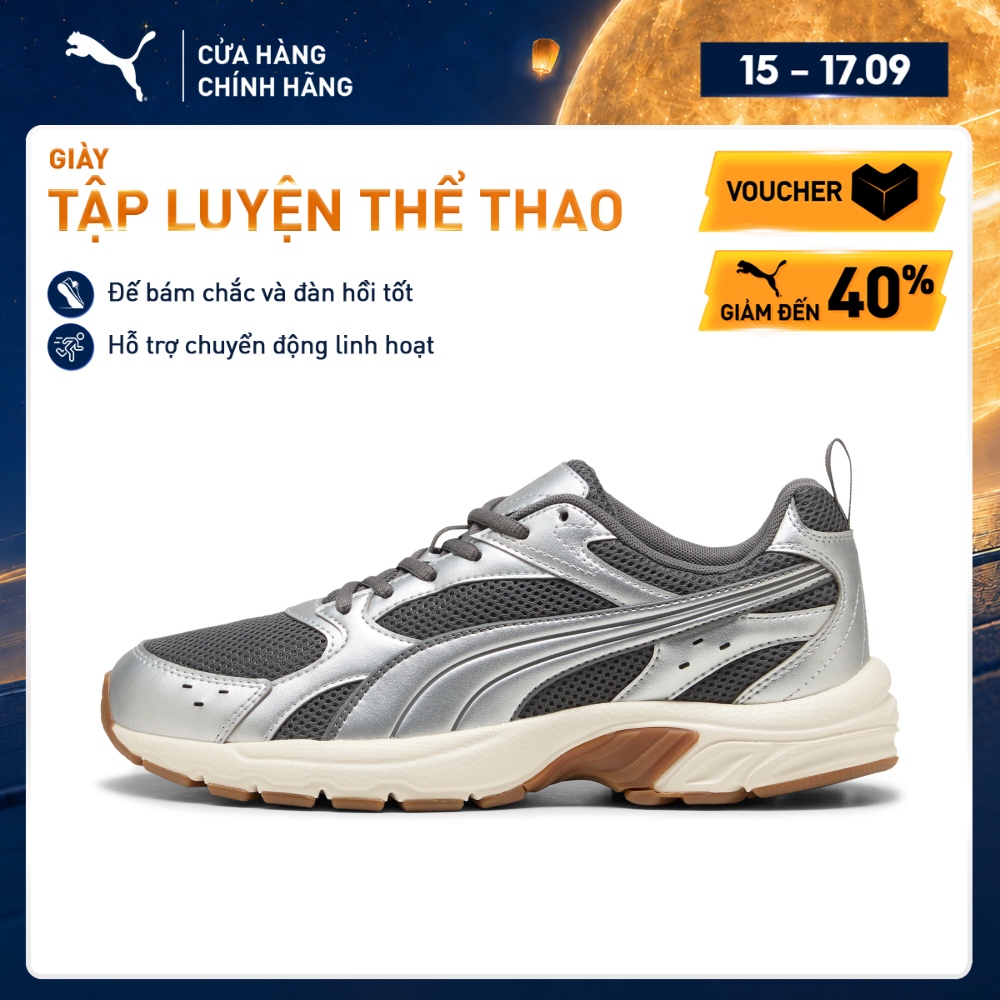 Giày Thể Thao PUMA Unisex Milenio Tech LT Cool Dark Gray-Silver Màu Xám
