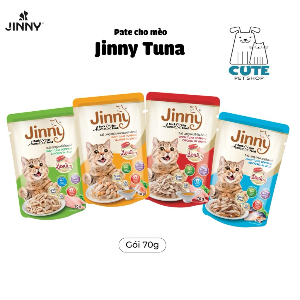 Pate cho mèo JINNY chuẩn hàng thá¡ Lan 70g