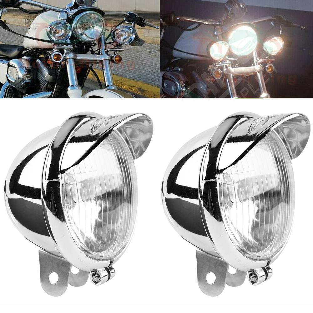 1PCS Universal Motorcycle Headlights 10w 12v Motorbike External Side Lights Retro Lights Fog H4C4