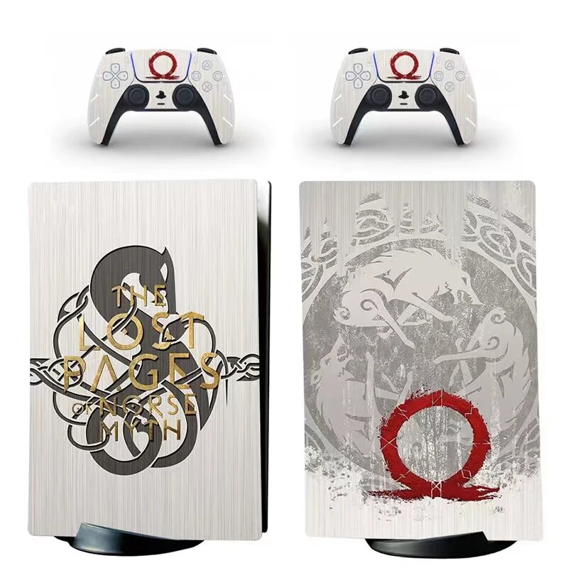 【100%-New】 Of War Design Ps5 Digital Edition Skin Sticker Decal Cover For 5 Console And 2 Controllers Skin Sticker Vinyl