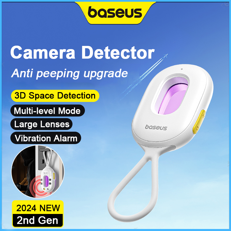 Baseus 2nd gen thiết bị dò camera cho camera giấu kín xách tay ống kính pinhole phát hiện tiện ích chống nhìn trộm bảo vệ an ninh thẳng thắn detector