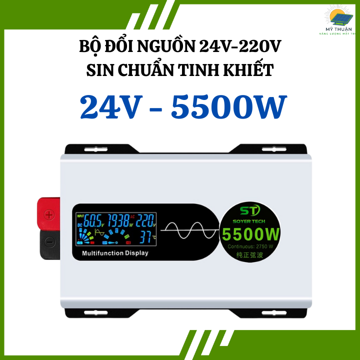 BỘ ĐỔI NGUỒN SIN CHUẨN 5500W-24V LÊN 220V SOYER TECH - MÃ 5500W STW