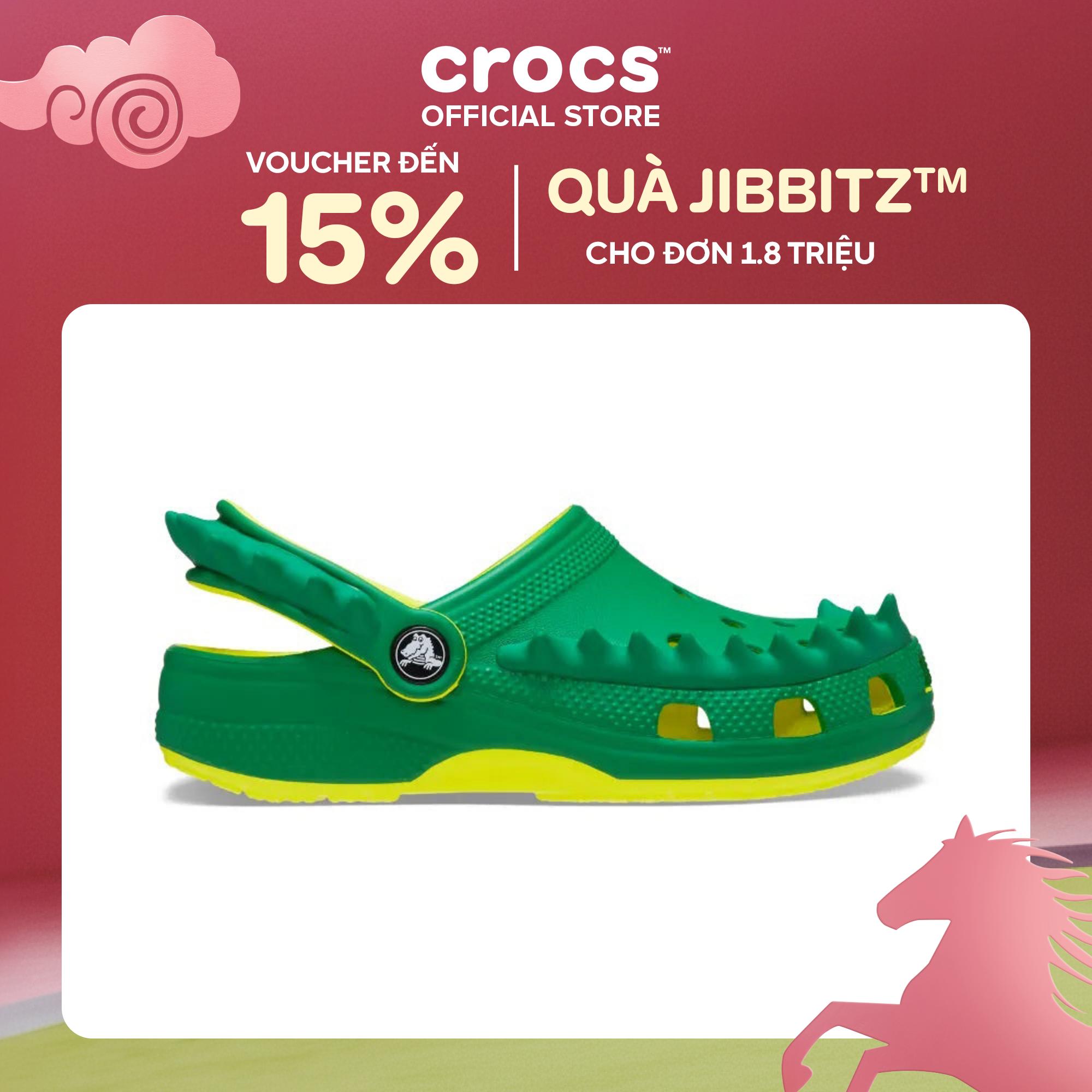 Giày Clog Trẻ Em Crocs Toddler Classic Spikes - Green Ivy - 210013-76U