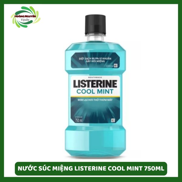 Nước Súc Miệng Listerine Diệt Khuẩn, Giữ Hơi Thở Thơm Mát Listerine Coolmint Mouthwash 750ml giá rẻ