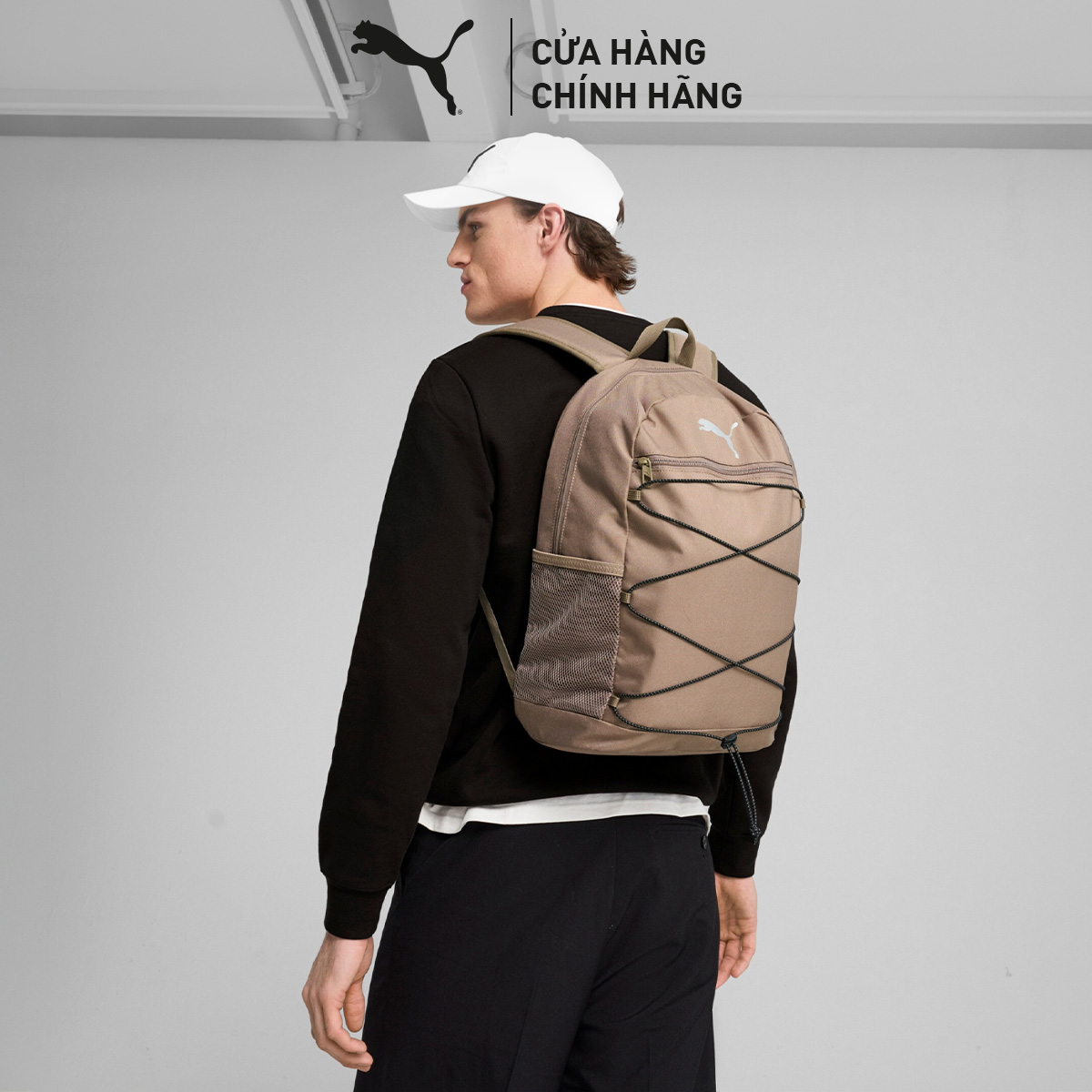 Balo PUMA Unisex Plus Backpack II Totally Taupe Màu Nâu