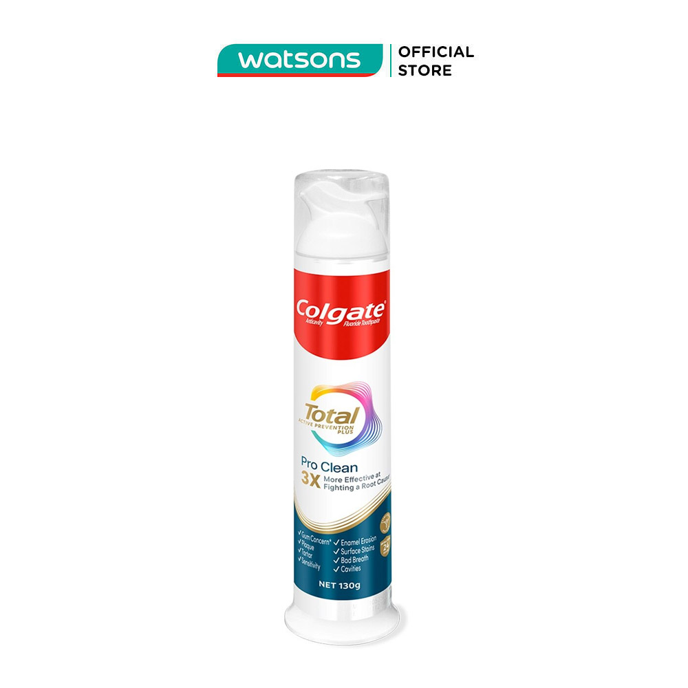 Colgate Total Pro Clean Toothpaste Smart Press Nozzle 130g