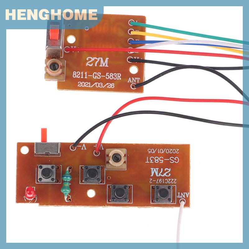 HENGHOME 4CH RC điều khiển từ xa 27MHz mạch PCB máy phát và nhận các bộ phận Hội Đồng Quản Trị