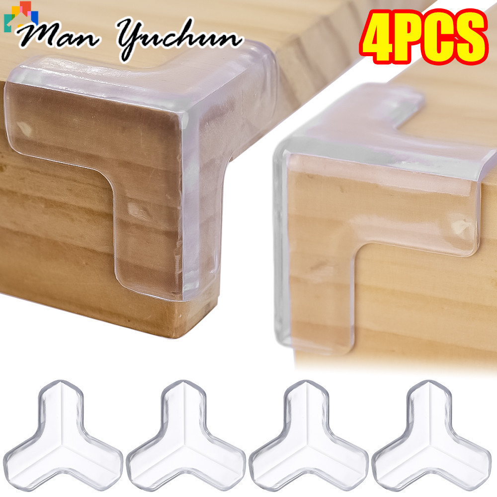 MANYUCHUN 4 T-Shape ความปลอดภัยเด็กซิลิโคนฝาครอบป้องกันร่างกายนุ่มตารางเด็ก agaest ชนภายในด้านป้องกัน ราคา 20 บาท*ส่งฟรี