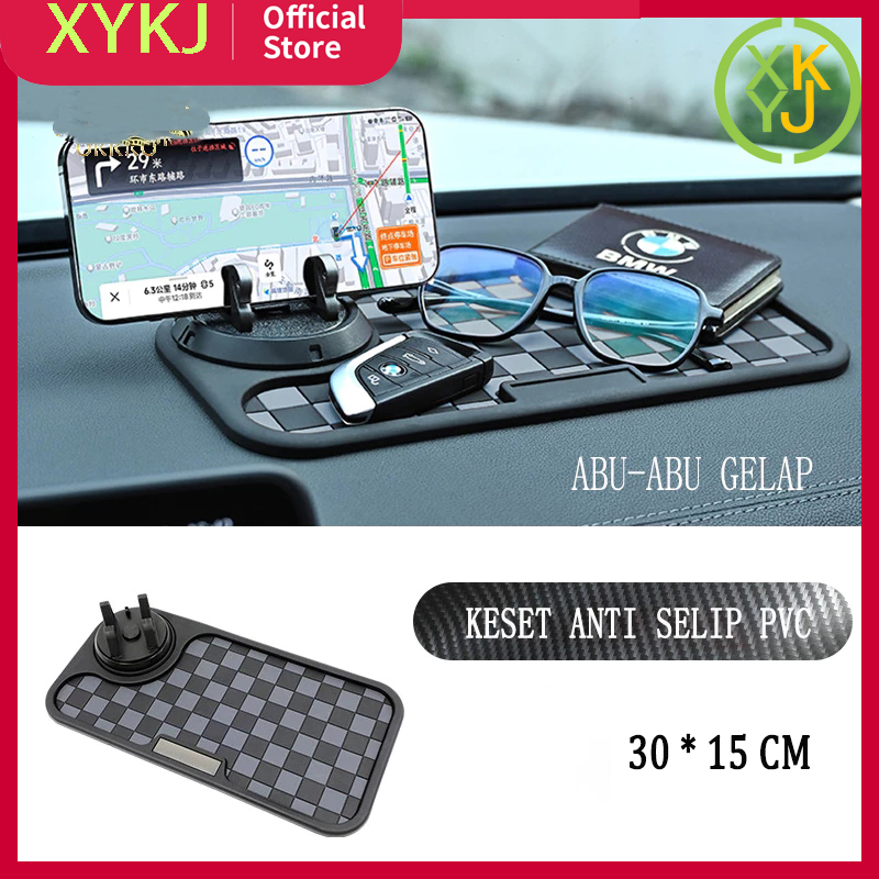 2 In 1 Keren Karet Dashboard Mobil Anti Slip Premium Phone Holder Car Aksesoris Dashboard Mobil Anti Slip Mat Harga 23,999 rupiah*Gratis Ongkir
