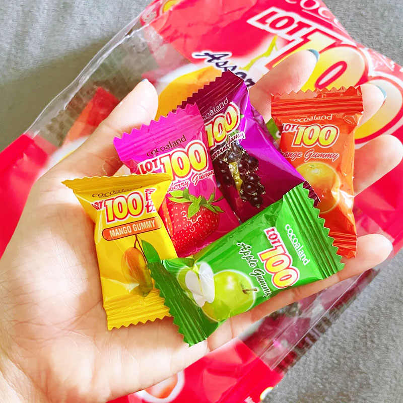 Kẹo dẻo hoa quả lot 100 - 1kg - túi