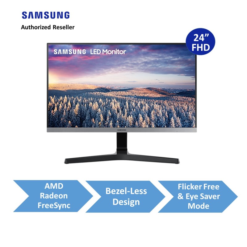 Samsung 24 FHD Gaming Monitor of IPS panel | Bezel-Less design | AMD Radeon FreeSync™ | LS24R350FZEXXS Singapore
