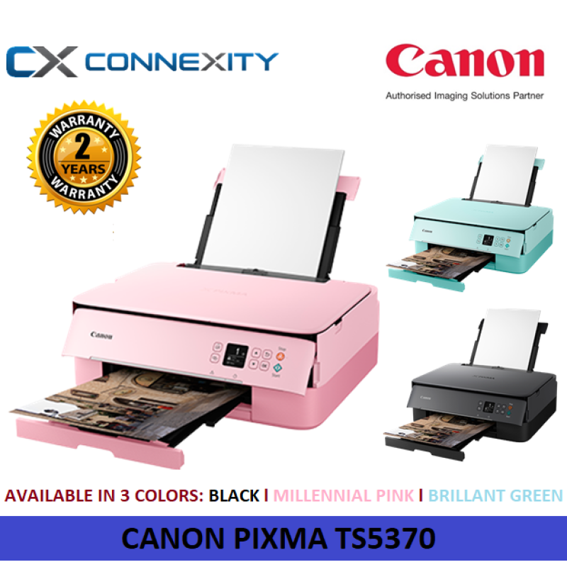 Canon Pixma TS5370 l Inkjet Printers l Print l Scan l Copy l All-in-One Printer l Wireless l Canon l Pixma l TS5370 l 2 Years Carry-In Warranty l Printer Singapore
