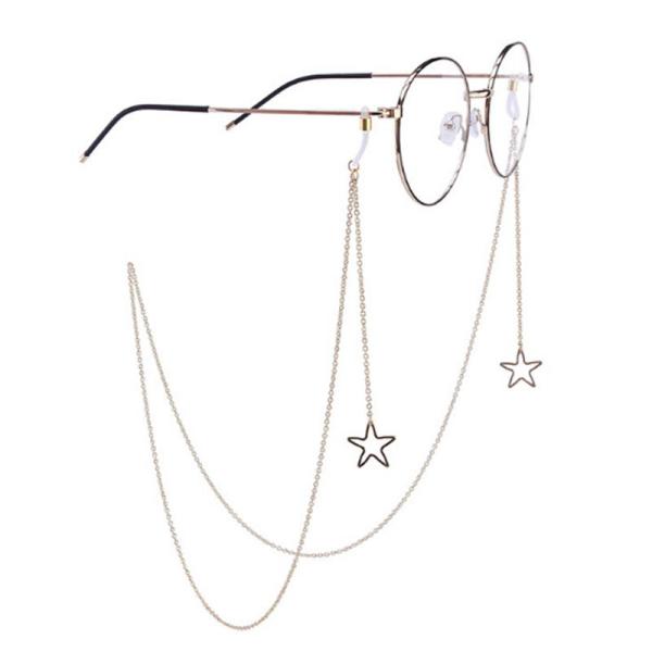 Giá bán Dragon Eyeglass Chuỗi dây 70cm kèm ngôi sao bằng hợp kim và cao su đàn hồi chắc chắn để gắn vào mắt kính (Sản phẩm không bao gồm mắt kính)