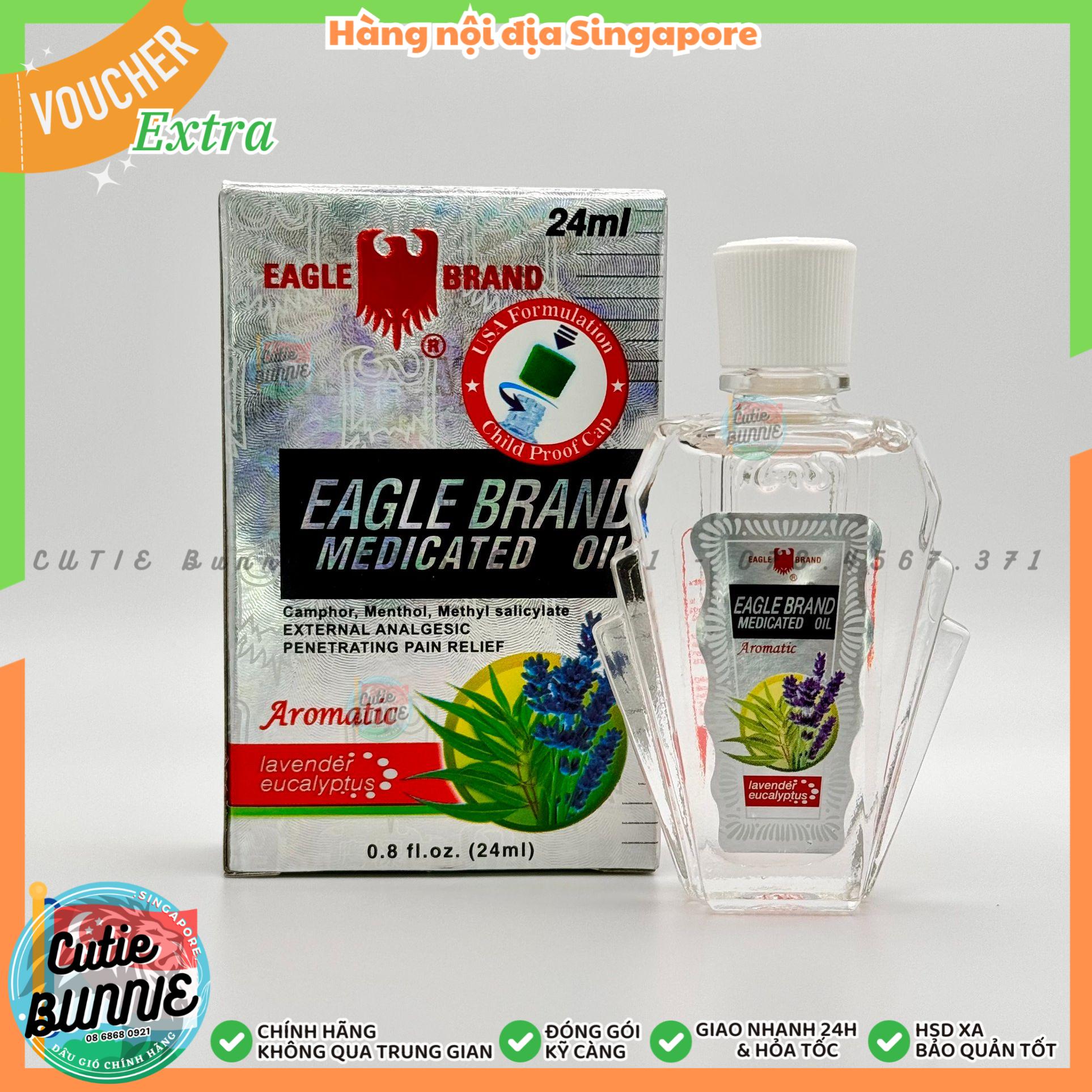 Eagle brand dầu gió trắng oải hương hiệu con ó mỹ 2 nắp & sing 1 nắp / hàng nội địa singapore