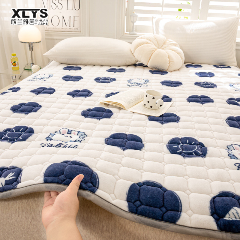 XINLANYASHE Velvet mattress 5 feet, 6 feet, cushion, latex mattress 5 feet/6 feet, can be placed on the floor, can be rolled up and stored, supports the body, relieves back pain, soft but not deflated mattress, COD model, provides excellent body support. ราคา 512 บาท*ส่งฟรี