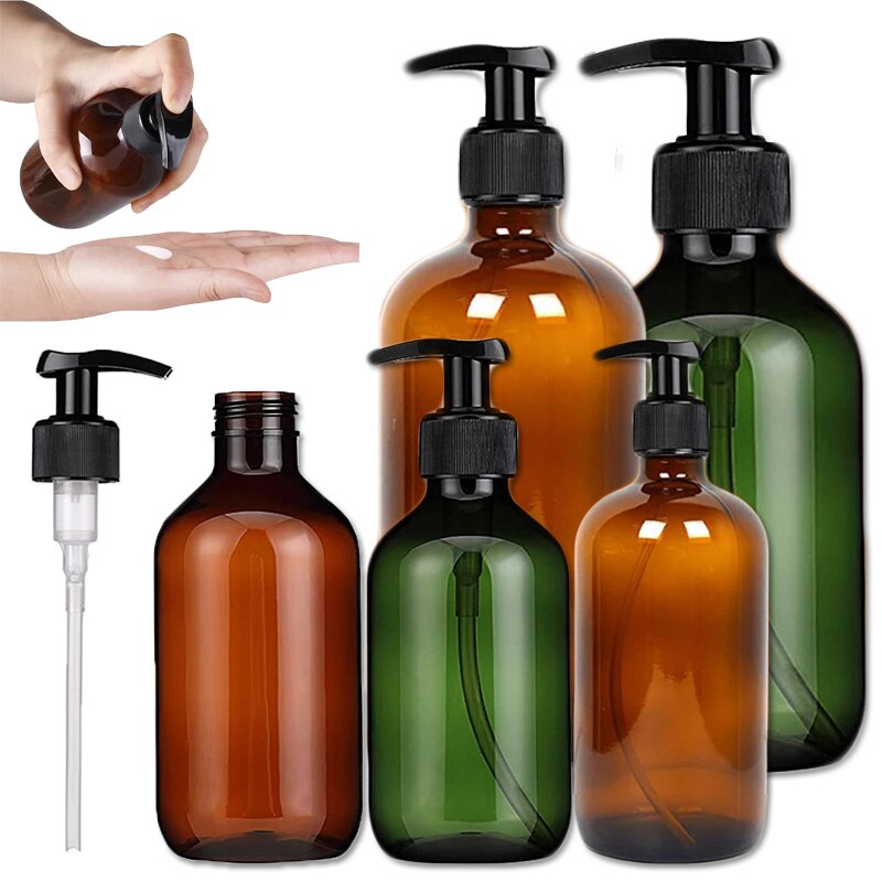 300/ 500ml chai xịt phòng tắm dầu gội dưỡng Gel tắm chủ bình xịt xà phòng dạng bọt du lịch nhỏ gọn rỗng Chai xịt container
