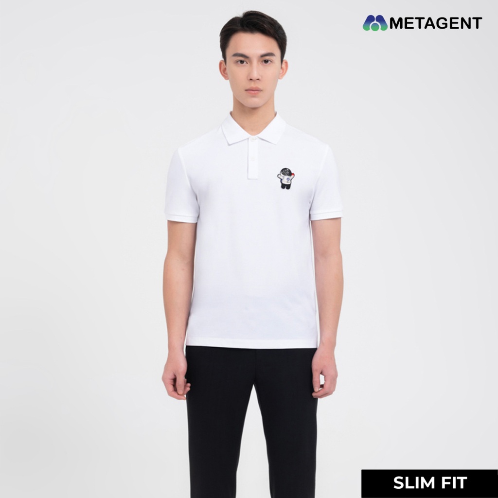 Áo polo slim fit thêu họa tiết metagent ms 57e3777