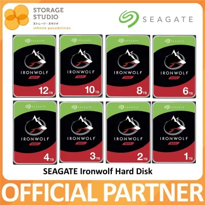 SEAGATE IronWolf NAS 3.5" HDD, 1TB / 2TB / 3TB / 4TB / 6TB / 8TB / 10TB / 12TB. SEAGATE Singapore Local 3 Years Warranty **SEAGATE OFFICIAL PARTNER**
