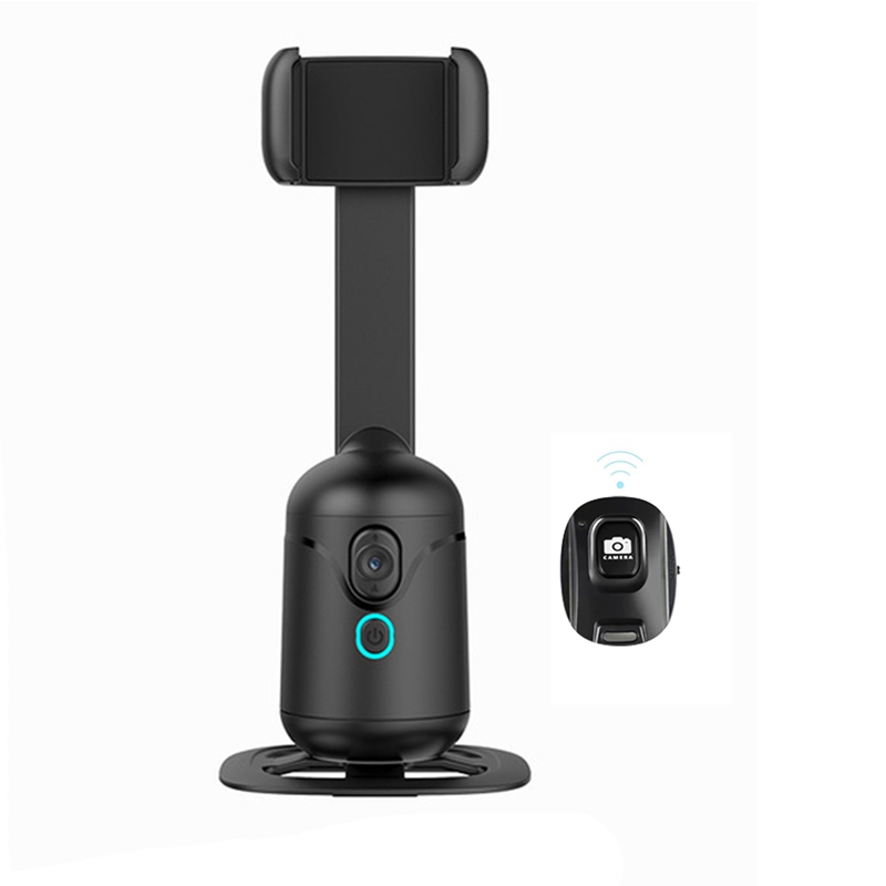 (BIXP) Smart AI Gimbal Auto Face Tracking Tripod, 360° Rotating with Remote & Gesture Control for Vi