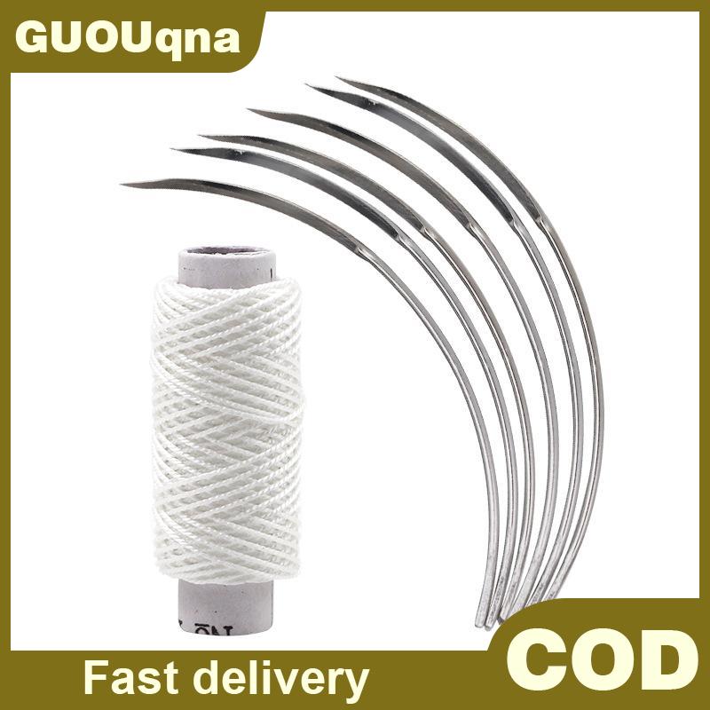 GUOUqna 10 cái túi thú y khâu kim hoặc 1 cuộn suturespig gia súc cừu con thú phẫu thuật kim cong trigeminal cho thú y đội
