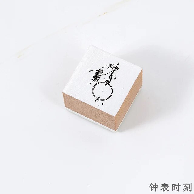 【Worth-Buy】 Vintgae tip của ngón tay nhẹ nhàng Con dấu gỗ thủ công con dấu niêm phong cho Album ảnh thẻ Album thủ công ảnh tem tự thiết kế