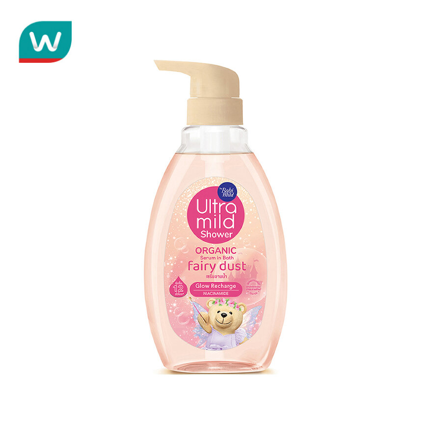 Ultra Mild อัลตร้ามายด์ บาย เบบี้มายด์ ชาวเวอร์ ออร์แกนิก เซรั่ม อิน บาธ แฟรี ดัสต์ 370 มล.
