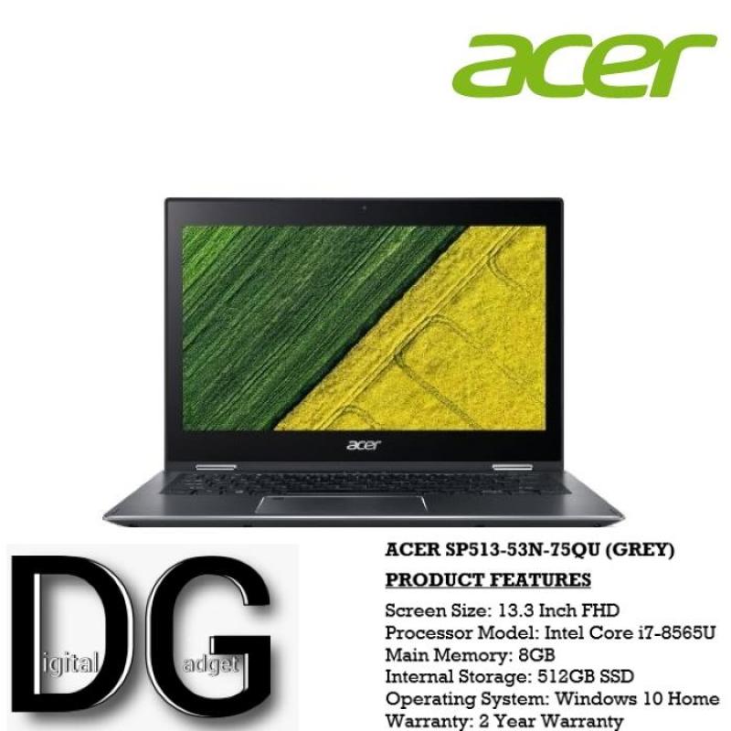 ACER SP513-53N-75QU(GREY) 13.3 IN INTEL CORE I7-8565U 8GB 512GB SSD WIN 10