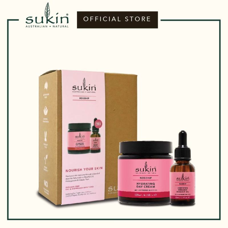 Buy SUKIN NOURISH YOUR SKIN PACK (RHO) - Rosehip Oil (25ml) + Rosehip Day Cream (120ml) - exp 12/2020 Singapore