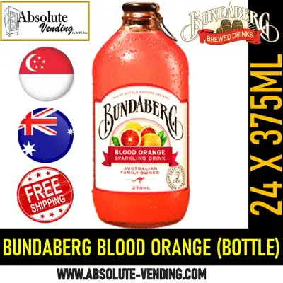 BUNDABERG BLOOD ORANGE 375ML X 24 (GLASS BOTTLE)- FREE DELIVERY within 3 working days!