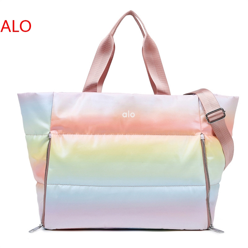 【New】 Alo Yoa New Gym Bag Womens Commute Leisure Shoulder Bag Yoga Portable Storage Bag Multi-Functi