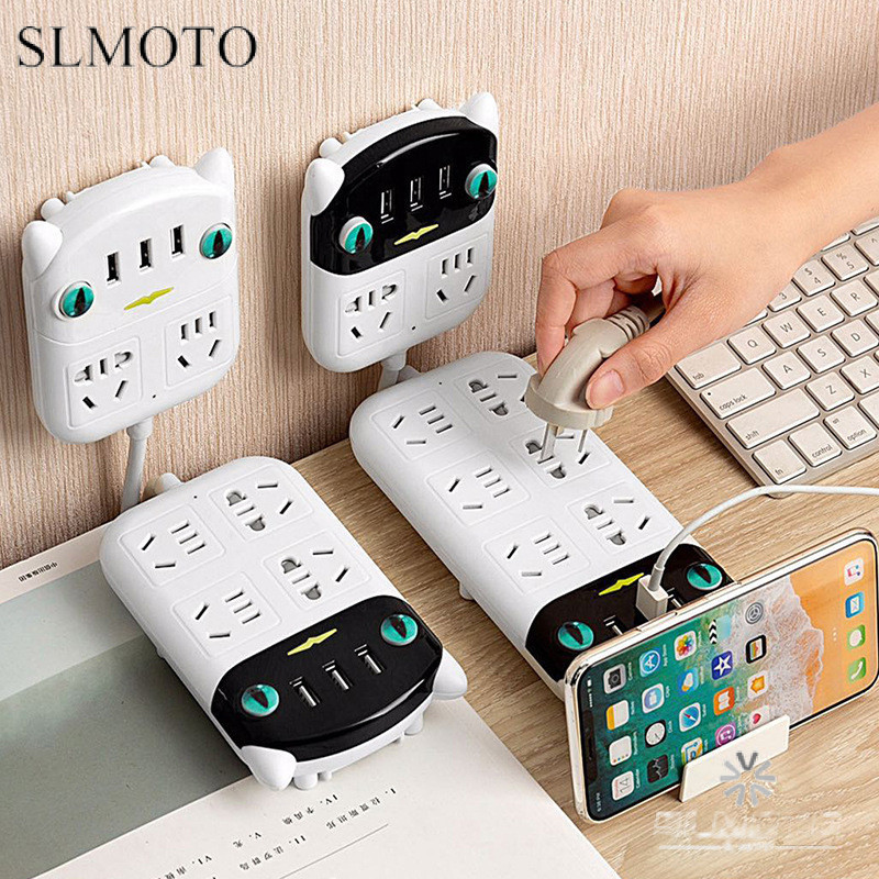 Dải nguồn ổ cắm chuyển đổi, USB có dải nguồn kéo thông minh dài, ổ cắm chuyển đổi gia đình đa chức năng