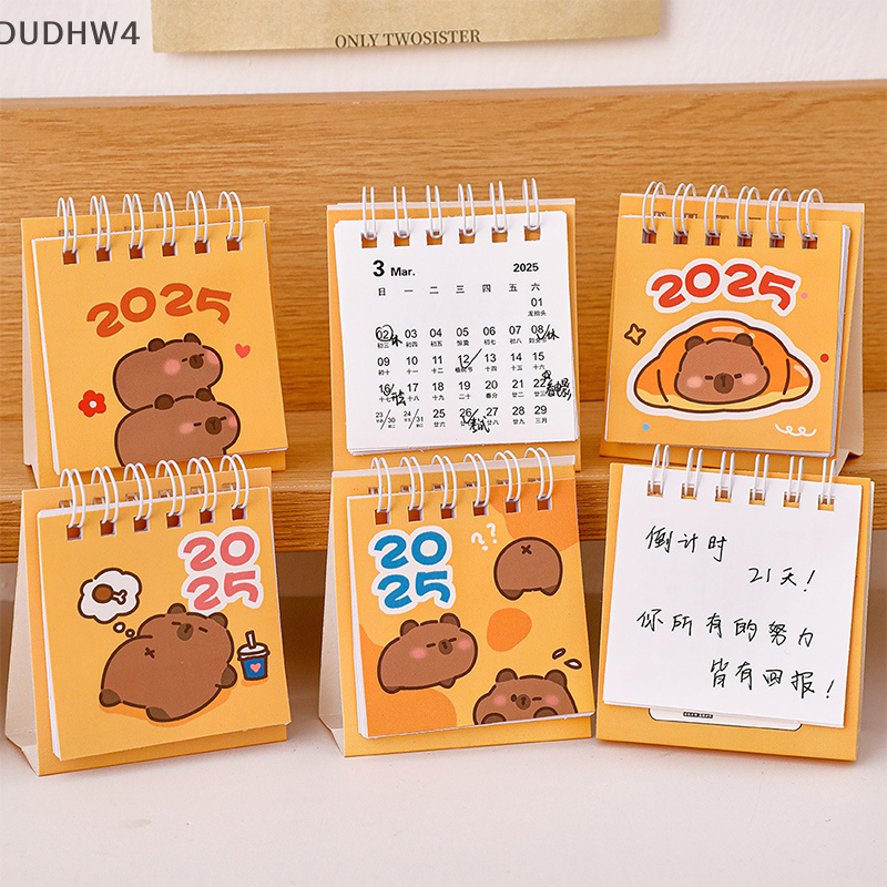 DUDHW4 Sáng tạo mini phim hoạt hình Bàn lịch dễ thương xách tay capybara Túi lịch máy tính để bàn trang trí nhỏ Văn Phòng TrườNg Học cung cấp Quà Tặng