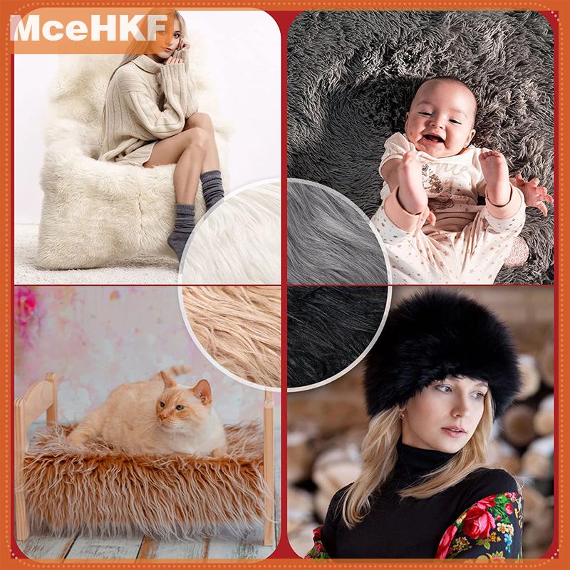 Hot Sale MceHKF 9x150cm giả lông BĂNG BĂNG trang phục tự làm may Fluffy TRIM cắt tỉa vải trang trí nhà may trang phục cổ áo mũ