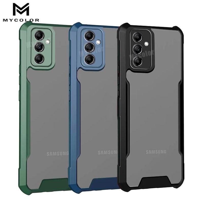 Clear Acrylic Armor Camera Lens Protection Phone Case For Samsung