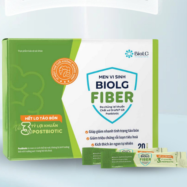 Cốm Chất Xơ BioLG Fiber Hỗ Trợ Giảm Táo Bón Bổ Sung Lợi Khuẩn Tăng Nhu Động Ruột Cải Thiện Tiêu Hóa