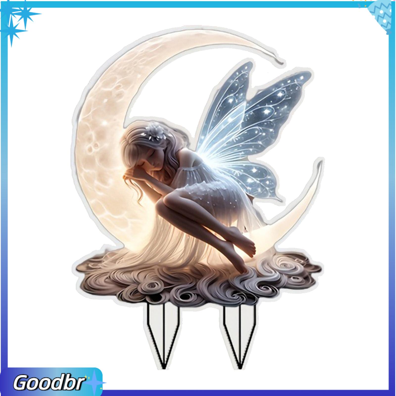 Goodbro Ngoài Trời đồ trang trí kiểu cổ tích Ma Thuật Acrylic Nàng tiên trăng Vườn Cổ phần Cho trang trí ngoài trời Thời Tiết Bằng Chứng Elf Trang Trí Cho sân vườn lối đi sân trong Trong Châu Á