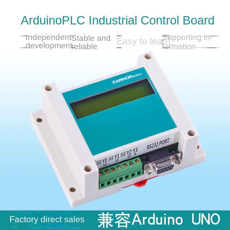 Board Mạch Lập Trình Arduino PLC ZH Zanhorduino328 P 10mt 6 in 4 output Transistor, Với Màn Hình LCD, RS232, Lập Trình Arduino IDE, Bộ Xử Lý, Nguồn 24VDC - A1-10MT-MÀN HÌNH