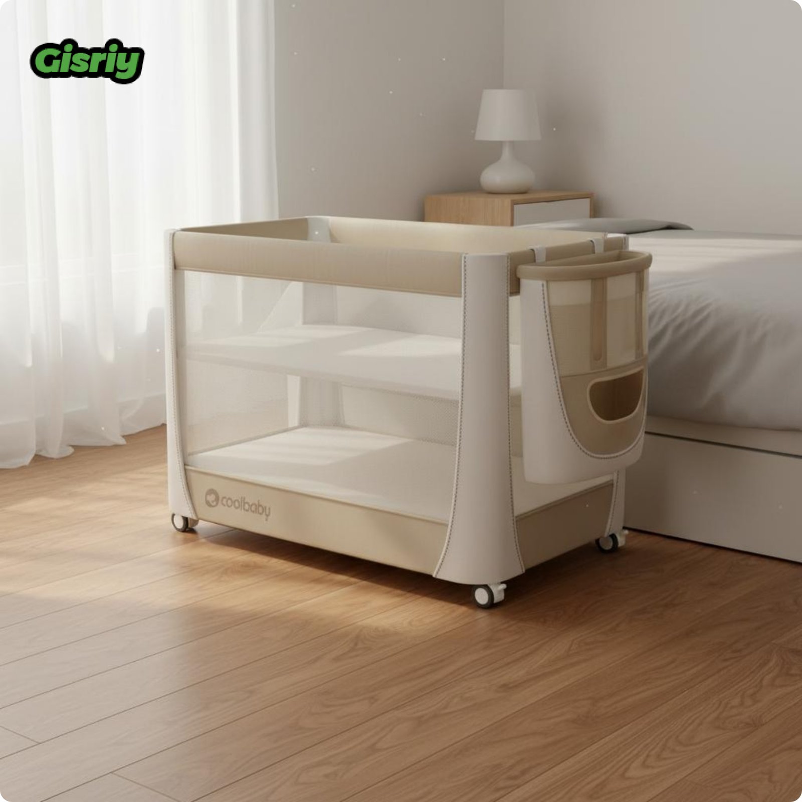 MagiDeal Multifunction Crib Changing Table Foldable Folding Baby Bed Portable Baby Bassinet Playpen Mobile for Newborns Infants Nursery Bedroom Travel
