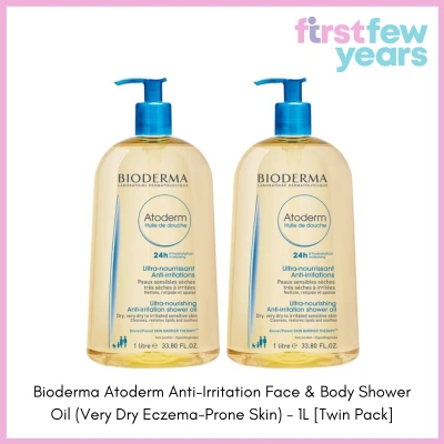 Bioderma Atoderm Anti-Irritation Face & Body Shower Oil (Very Dry Eczema-Prone Skin) - 1L [Single/Twin Pack]