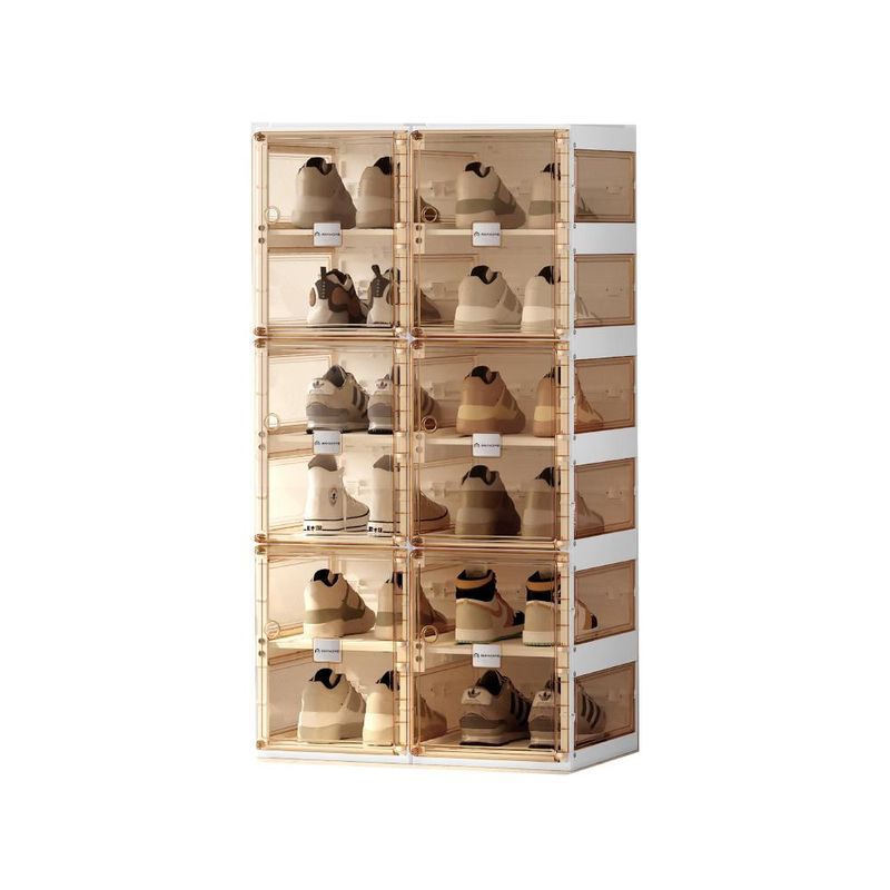 ANYHOME ตู้ใส่รองเท้า 12 ช่อง สีน้ำตาลโปร่งแสง ราคา 2,190 บาท*ส่งฟรี