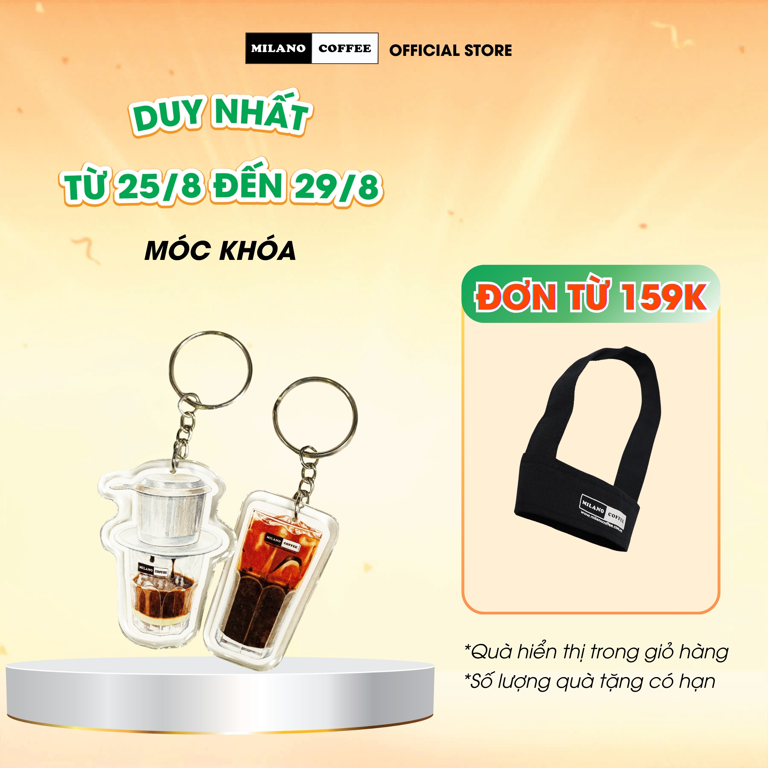 Móc khóa cà phê milano coffee