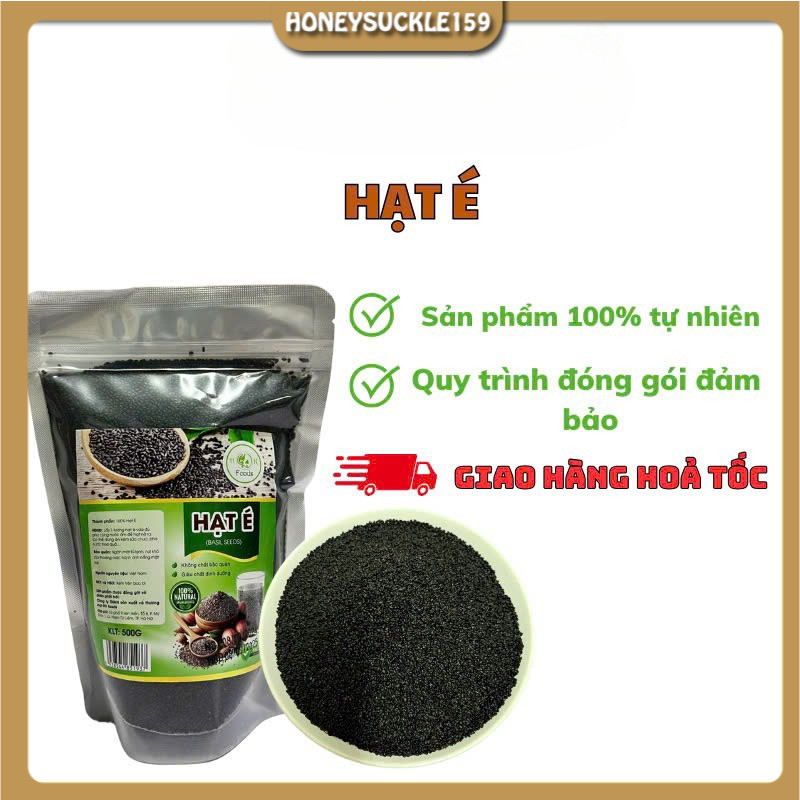 Hạt é Sạch Nguyên Chất Hạt Tròn Hỗ Trợ Giảm Cân 100g-500g Làm Thạch Sương Sáo & Nấu Chè
