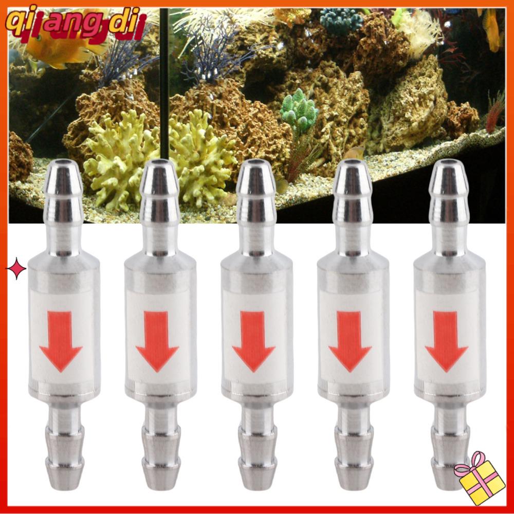 QIANGDI 5PCS Set 1 cách Van kiểm tra Thép không gỉ Bằng chứng bền bỉ Van một chiều Phụ kiện Dễ dàng cài đặt Van kiểm tra bể cá Bể cá