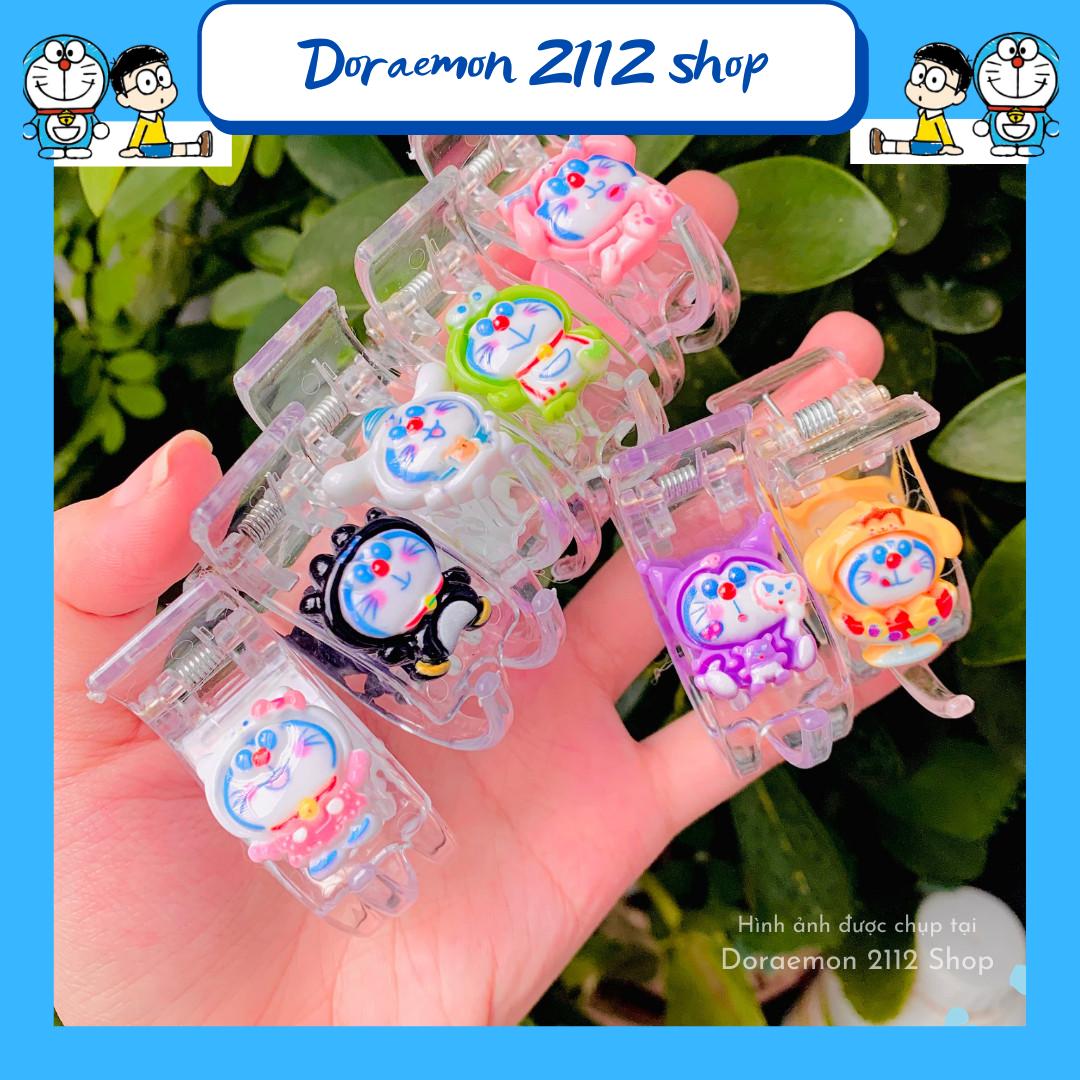 Kẹp tóc càng cua hoạt hình doraemon mẫu mới size nhỏ 3 răng