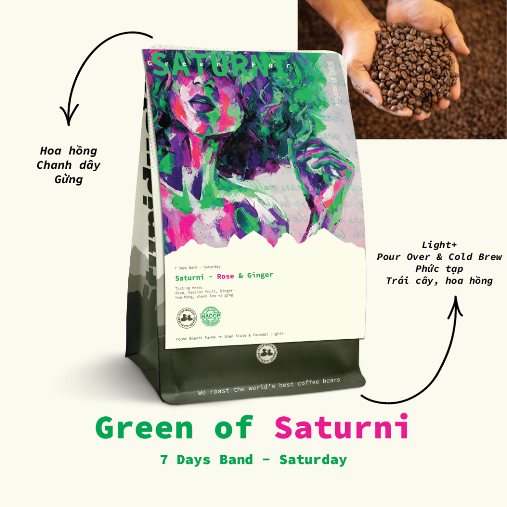 Cà Phê Hạt Rang Green Of Saturni Flowers & Ginger ( Saturday) - Stupiducks Specialty Coffee ( SSC Roaster)
