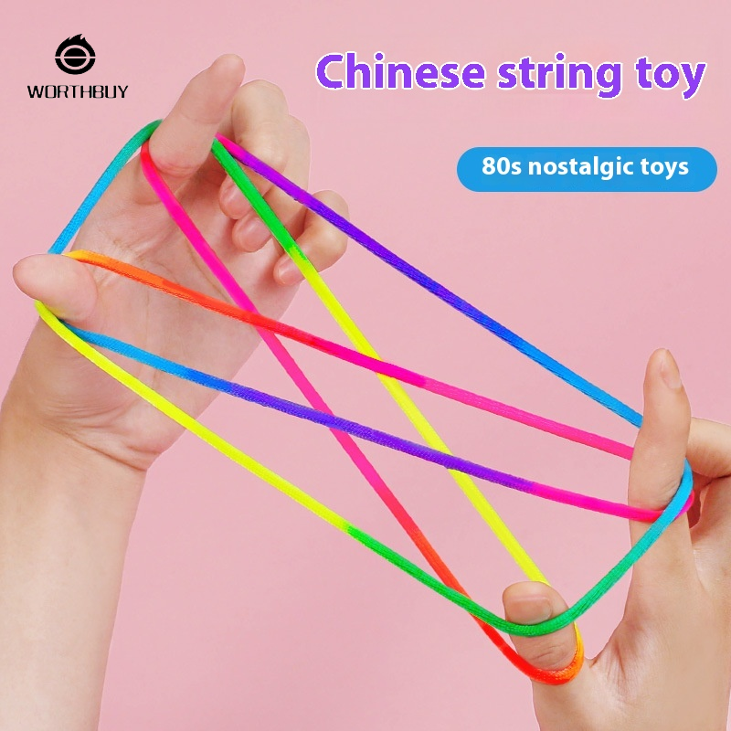 Dây hoa trẻ em dây đặc biệt sinh viên màu cầu vồng dây học sinh tiểu học Hoa Dây Hoa Đan Dây thừng đồ chơi
