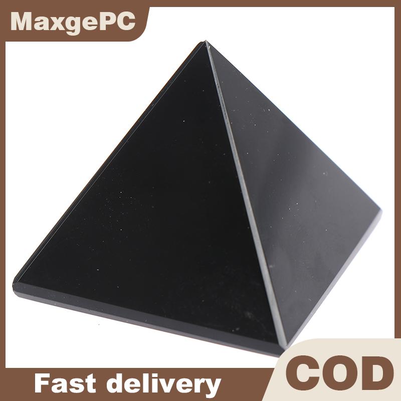 MaxgePC Obsidian Pyramid ธรรมชาติขัดเงาพื้นผิวบ้านเครื่องประดับตกแต่งโต๊ะ
