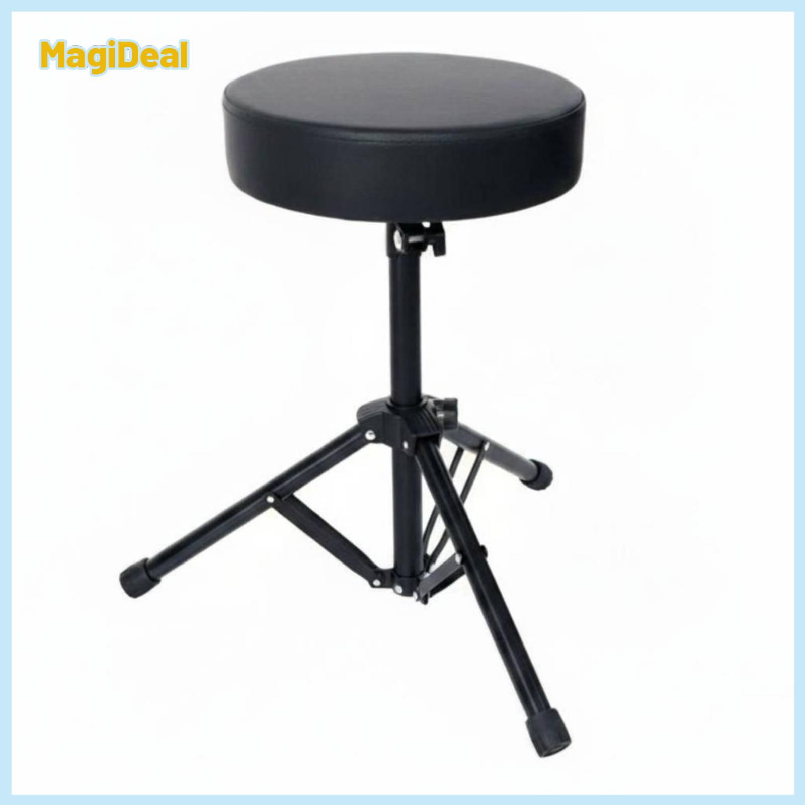 Round Rotating Drum Throne Double Braced Percussion Seat Comfortable for Acoustic or Electric Drums ราคา 4,460 บาท*ส่งฟรี