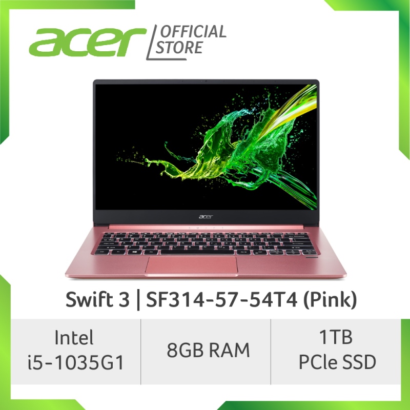 Acer Swift 3 SF314-57-54T4 (Pink) NEW Thin and light laptop with LATEST 10th gen Intel i5-1035G1