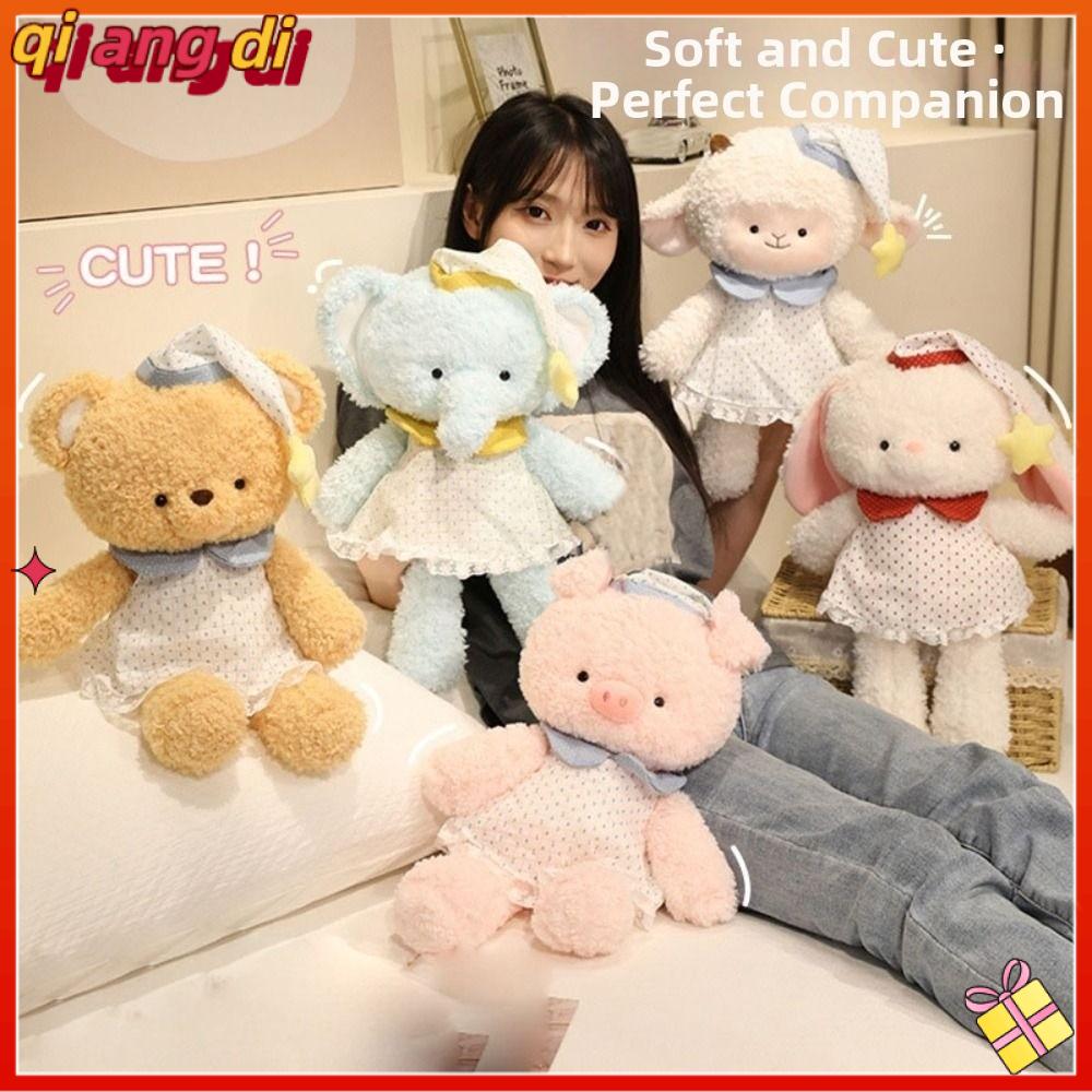 QIANGDI Dễ thương Gối nhồi bông hình heo 15,75 inch Mềm mại Gối nhồi bông Quà tặng sáng tạo Hỗ trợ cảm xúc Đồ chơi nhồi bông